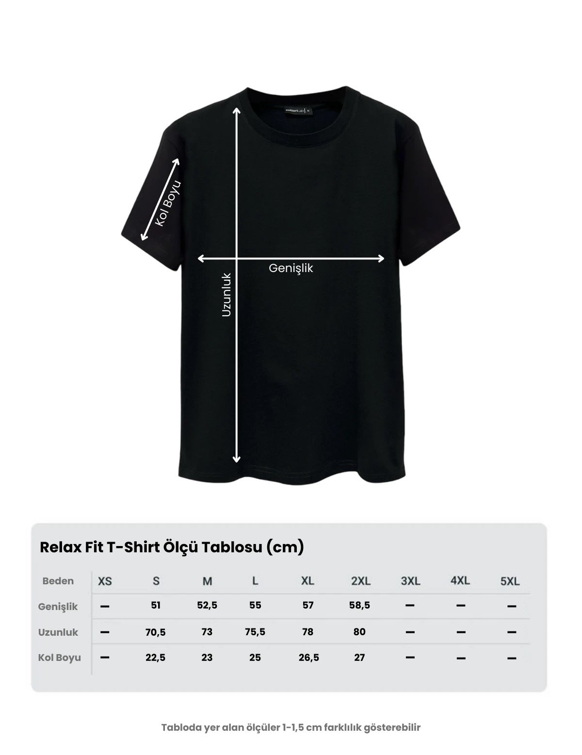 Erkek Relax Fit Bisiklet Yaka %100 Pamuk Rahat Kesim Basic Tişört